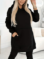 Elegant Women'S Autumn And Winter Pullover Hoodie with Long Sleeves And a Pair of Fitted Leggings, a Beautiful Two-Piece Set