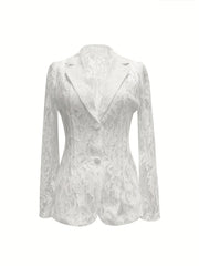 Elegant Semi-Sheer Spring And Summer Blazer with Lining for Women