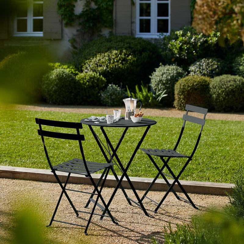 Fermob 3 Piece Bistro Set in Grey