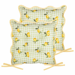 Furn Fruits Indoor Outdoor Seat Pad 2 Pack in 2 Designs, 40 X 40 Cm