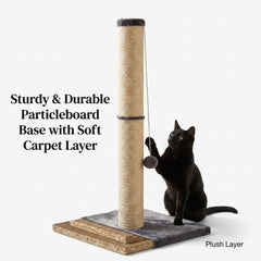 Cat Scratching Post 40cm Scratch Post Kitten Cat Tree Scratcher Sisal Pole Vertical Claw Scratching Tall Modern Design For Cats New