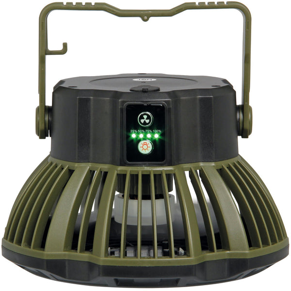 NGT XL USB Rechargeable Fan with Light & Powerbank | 3-in-1 Bivvy Fan, Lantern & Portable Charger | Carp Fishing & Camping Essential