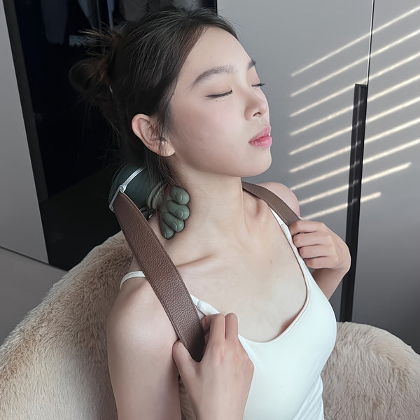 USB Rechargeable Deep Tissue Massager, 8-Claw - Portable Finger Press Massager Suitable for Neck, Back, Shoulders, and Legs - Perfect Gift for Men and Women, Waist, Relaxation. Sternocleidomastoid Muscle Massager, Wireless Portable Heat Neck