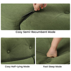 Folding Sofa Bed Adjustable Lazy Tatami Sofa Convertible Floor Couch 5 Levels Adjustable Backrest Lounge Chaise for Living Room Bedroom Guest Room