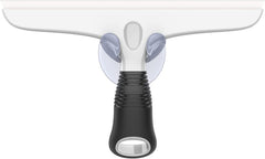 MR.SIGA Multi-Purpose Silicon Squeegee for Window, Glass, Shower Door, Car Windshield, Heavy Duty Window Scrubber, Includes Suction Hook, 10 Inch, Grey & Black, 1 Pack