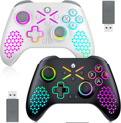 FOIRCEADAL 2 Pack Wird Controller for Pc/Xbox-One/X/S [Need Windows Upgrade Built Adaptive Gaming Turbo/Vibration/Gyro/Wake-Up Function 3.5 Mm Audio