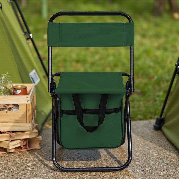 1PC Folding Chair with Storage, Foldable Fishing Seat Lightweight Chair, Portable Chair Home, Small/Large More Colors