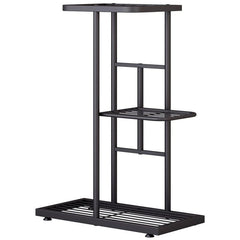 Plant Stand, 3-Tier Indoor Metal Plant Stand, Dark Gray, Multi-Level Flower Shelf for Small Pots, Ideal for Living Room, Balcony, Garden, Patio, and Home Decor