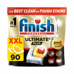 Finish Ultimate plus All in One Lemon Dishwasher Tablets, 90 Pack