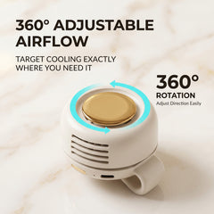 Mini Clip on Fan, Ultra Compact 360° Portable Handheld Fan, 50% Smaller with High Density Battery, Long Lasting Desk Fan, A Good Item for Travel, Outdoor.