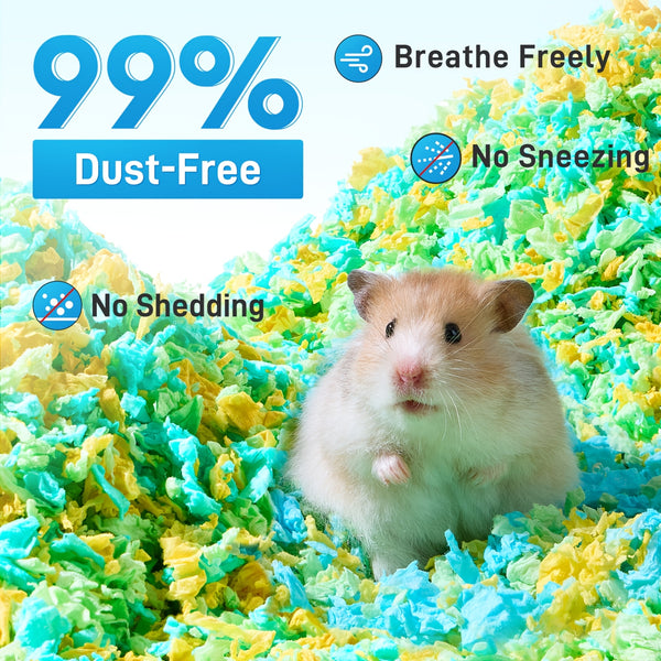 BUCATSTATE 20L/450g Hamster Bedding, 99% Dust-Free Guinea Pig Paper Bedding Odor Control Paper Bedding, Cozy Small Animal Bedding For Rabbit Rat Syrian Dwarf Hamsters Gerbils