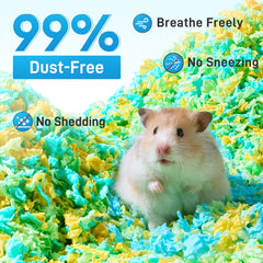 BUCATSTATE 20L/450g Hamster Bedding, 99% Dust-Free Guinea Pig Paper Bedding Odor Control Paper Bedding, Cozy Small Animal Bedding For Rabbit Rat Syrian Dwarf Hamsters Gerbils