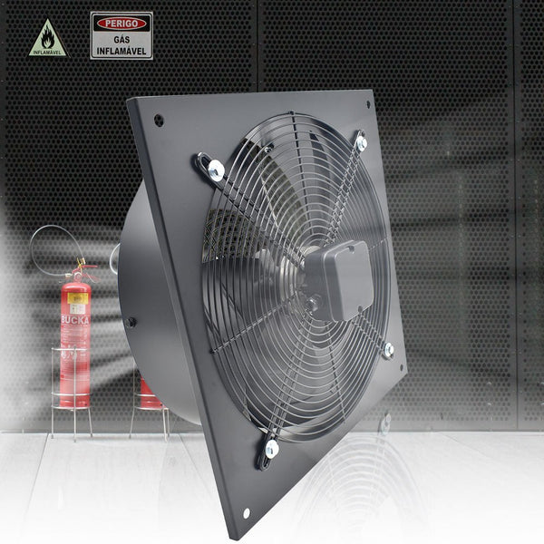 1pc Powerful 250mm / L32xW32CM Kitchen Fan 960m³/h - Stainless Steel, Ultra-Quiet, Backdraft Damper - Perfect for Home, Bathroom & Garage