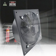 1pc Powerful 250mm / L32xW32CM Kitchen Fan 960m³/h - Stainless Steel, Ultra-Quiet, Backdraft Damper - Perfect for Home, Bathroom & Garage