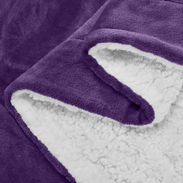 1pc Luxurious Double-Sided Sherpa Throw Blanket – Soft, Warm & Cozy Contemporary Blanket, Machine Washable, Perfect for Couch, Bed, Office & Travel, Ideal Gift