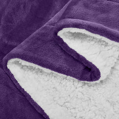1pc Luxurious Double-Sided Sherpa Throw Blanket – Soft, Warm & Cozy Contemporary Blanket, Machine Washable, Perfect for Couch, Bed, Office & Travel, Ideal Gift