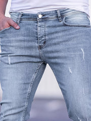 Geng Yuan Shi Selected Products - Men'S Tight Body Fit Casual Fashion Elastic Denim Pants