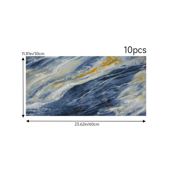 10/20/30/40 Pack Luxury Marble Effect Self-adhesive Floor Tiles 60x30cm, 2mm Thicken Vinyl Flooring Tiles Wall Stickers, Removable PVC Wall Decals, Suitable for Living Room, Bedroom, Kitchen Backsplashes, Bathroom, Office, Background Walls, Easy To Instal