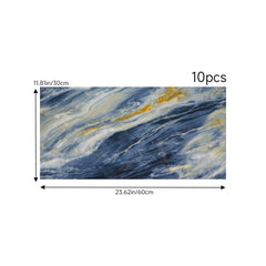 10/20/30/40 Pack Luxury Marble Effect Self-adhesive Floor Tiles 60x30cm, 2mm Thicken Vinyl Flooring Tiles Wall Stickers, Removable PVC Wall Decals, Suitable for Living Room, Bedroom, Kitchen Backsplashes, Bathroom, Office, Background Walls, Easy To Instal
