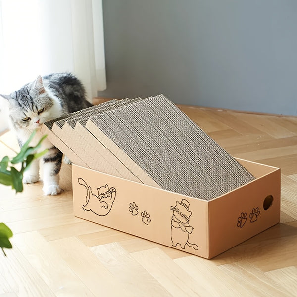 Pet Cat Kitten Cardboard Corrugated Scratcher Scratching Pad Sofa Board Mat
