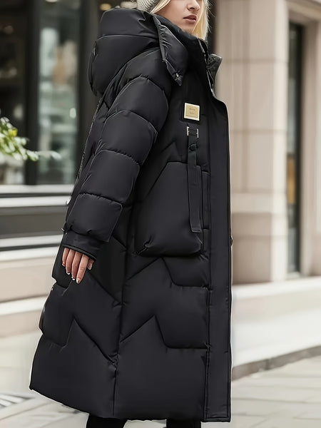 Women's Padded Coat, Long Style Outerwear, Fashionable New Winter Arrival, Warm Casual Thickened Padded Jacket