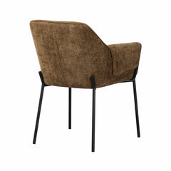 Manila Brown Fabric Dining Chair, 2 Pack