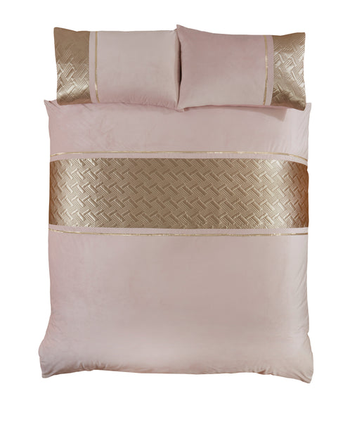 Capri Duvet Cover Set – Single, Double, King & Super King Sizes | Luxury Bedding with Metallic Panel in Black & Silver, Black & Gold | Soft & Durable Polycotton (50% Cotton, 50% Polyester) – Comfortable & Easy-Care Quilt Cover with Matching Pillowcases |