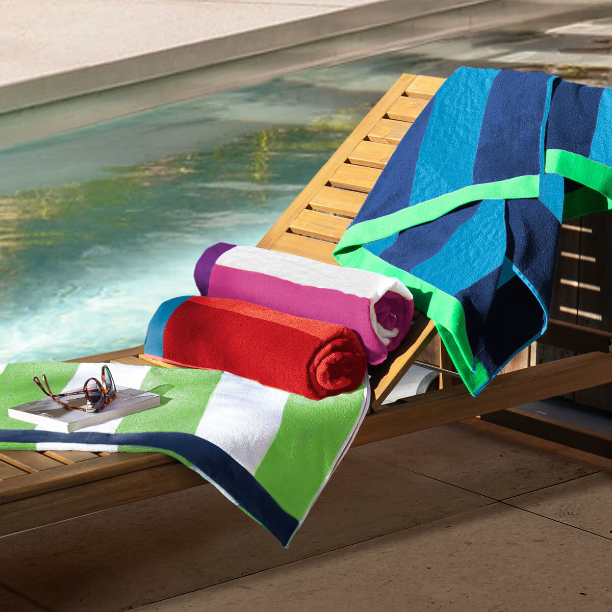 Colour Your Home Cabana Beach Towel 91 X 172 Cm, in 4 Colours