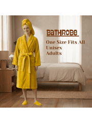 Mens and Ladies Shawl Collar Bathrobe 100% Egyptian Cotton Unisex Shawl Collar Dressing Gown Terry Towelling Bathrobe One Size