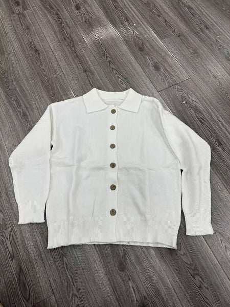 Button-Front Lapel Sweater Cardigan, New Autumn And Winter Solid-Color Casual Cardigan