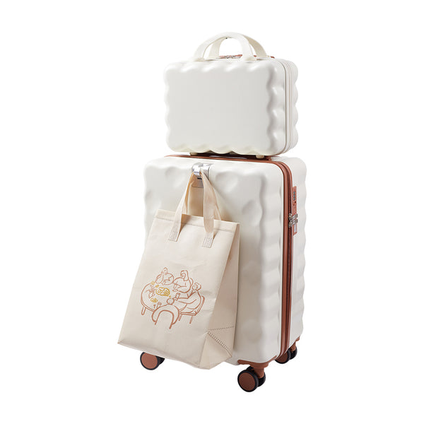 Luggage Set, 2 Piece Case Luggage, 20 Inch Suitcase Sets ABS+ PC Luggage, Travel Suitcase with Cup Holder, Hook, and Small Portable Hand Cabin Case