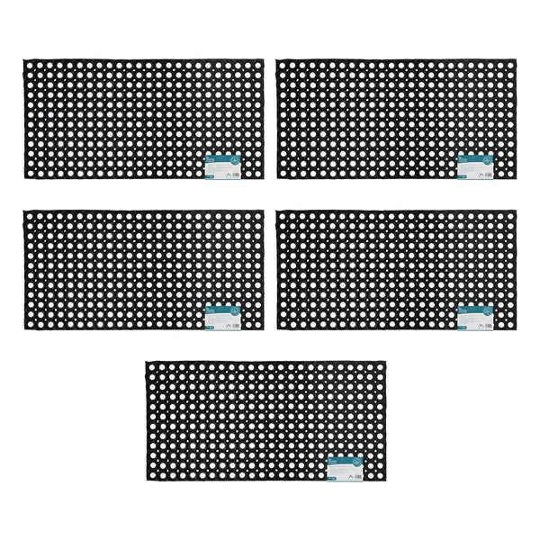 JVL Rondo Contract Rubber Floor Mat, 100 X 50 Cm - 5 Pack