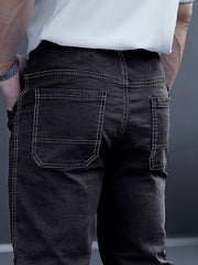 New Men's Washed Jeans for Spring and Autumn, Fashionable Ankle Pants, Comfortable Casual Trousers