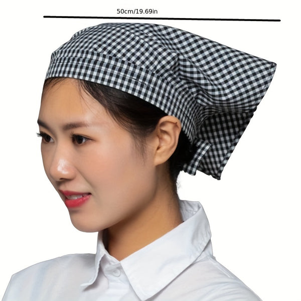 Chef Barista Hat Women Waitress Baker Triangular Hair Bandanna Cook Uniform Turban Kitchen Restaurant Skull Cap
