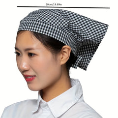 Chef Barista Hat Women Waitress Baker Triangular Hair Bandanna Cook Uniform Turban Kitchen Restaurant Skull Cap
