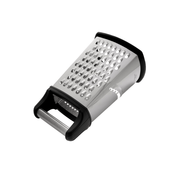 Envenzo Grater with Integrated Container 4-Sided Stainless Steel Graters for Parmesan Cheese, Lemon, Vegetables for Kitchen