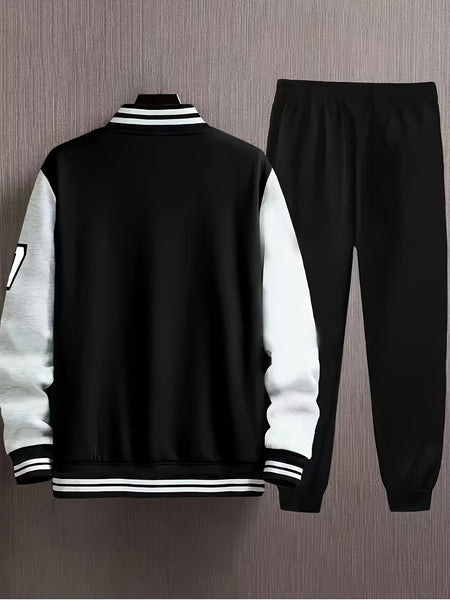 Men'S 2pcs A07 Fashion Casual Athletic Baseball Suit Set - Printed A07 Without Inner And Hat - Starry OBM
