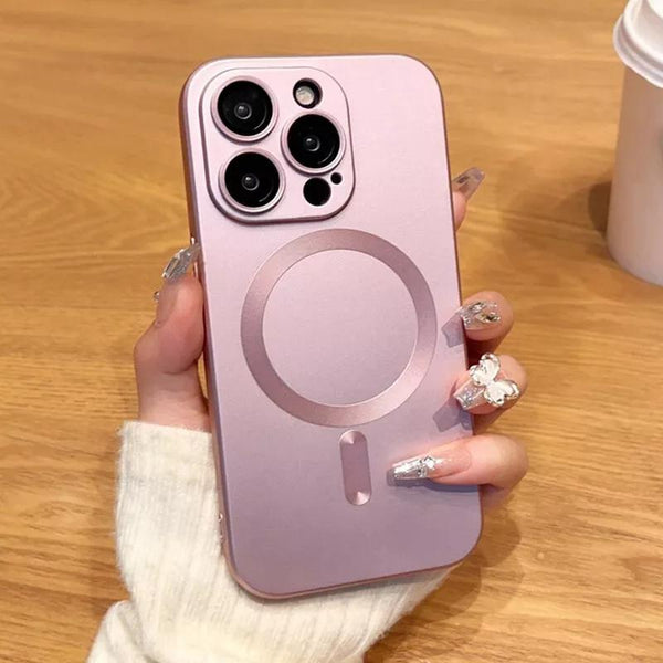 Luxury For Wireless Charging Case For IPhone 16 15 11 13 12 14 Pro Max Plus Magnetic Phone Cases Lens Protector Matte Cover