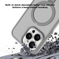 TECH SENSE Magnetic Case for iPhone with Stand, Compatible with MagSafe, Foldable Stand, Full Camera Lens Protection, Scratch-Resistant Translucent Matte Shockproof Phone Cover