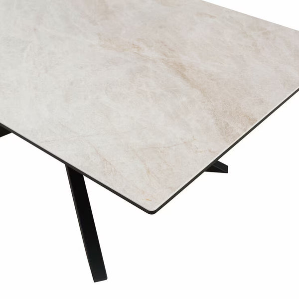 Indus Valley Arden Ceramic Dining Table with Taupe Corner Bench & Low Bench