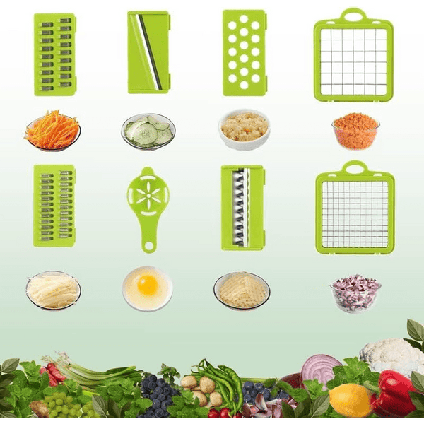 14-in-1 Safe Chopper Vegetable Cutter, Onion Chopper, Veggie Chopper, Chopper, Food Chopper, Food Chopper Manual Hand, Vegetable Slicer, Vegetable Chopper, Kitchen Gadgets, Vegetable Cutter
