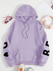 IT's REALLY Print Hoodie, Casual Fashion Sweatshirt, Hooded Pocket Drawstring Sweatshirt for Fall & Winter, Women's Clothing