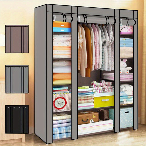 Portable Wardrobe 128x45x173cm Fabric Wardrobes for Bedroom Large Foldable Closet Storage Oranisers Portable Wardrobes for Bedroom