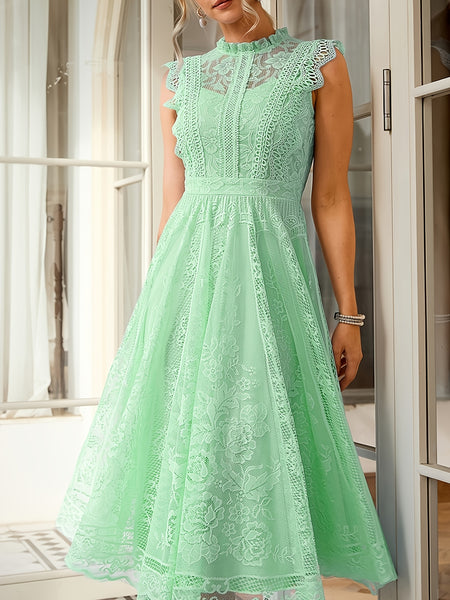 New Elegant Lace Flared Dress for Women