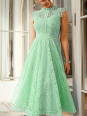 New Elegant Lace Flared Dress for Women