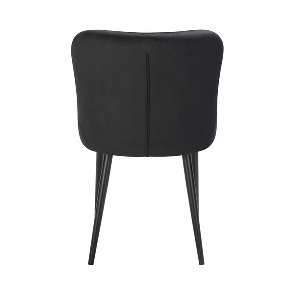 Indus Valley Kia Ceramic Extending Dining Table + 6 Black Chairs, Seats 6-8