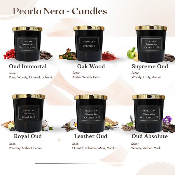 Scented Candles 7oz Soy Wax Candles for Home- Arabian Oudh Amber Rose Blossom - Meditation Aromatherapy Candle Gift Set- Relaxation Gifts for Women and Men- Upto 60 Hours