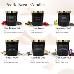 Scented Candles 7oz Soy Wax Candles for Home- Arabian Oudh Amber Rose Blossom - Meditation Aromatherapy Candle Gift Set- Relaxation Gifts for Women and Men- Upto 60 Hours