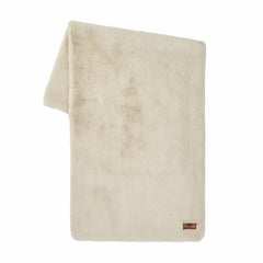 FRYE Luxe Faux Fur Throw in Beige, 152 X 177 Cm
