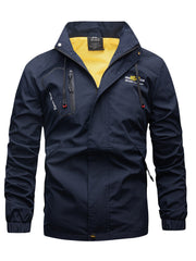 Men'S Outdoor Hooded Lightweight Jacket Sports Coat Inner Mesh Fabric